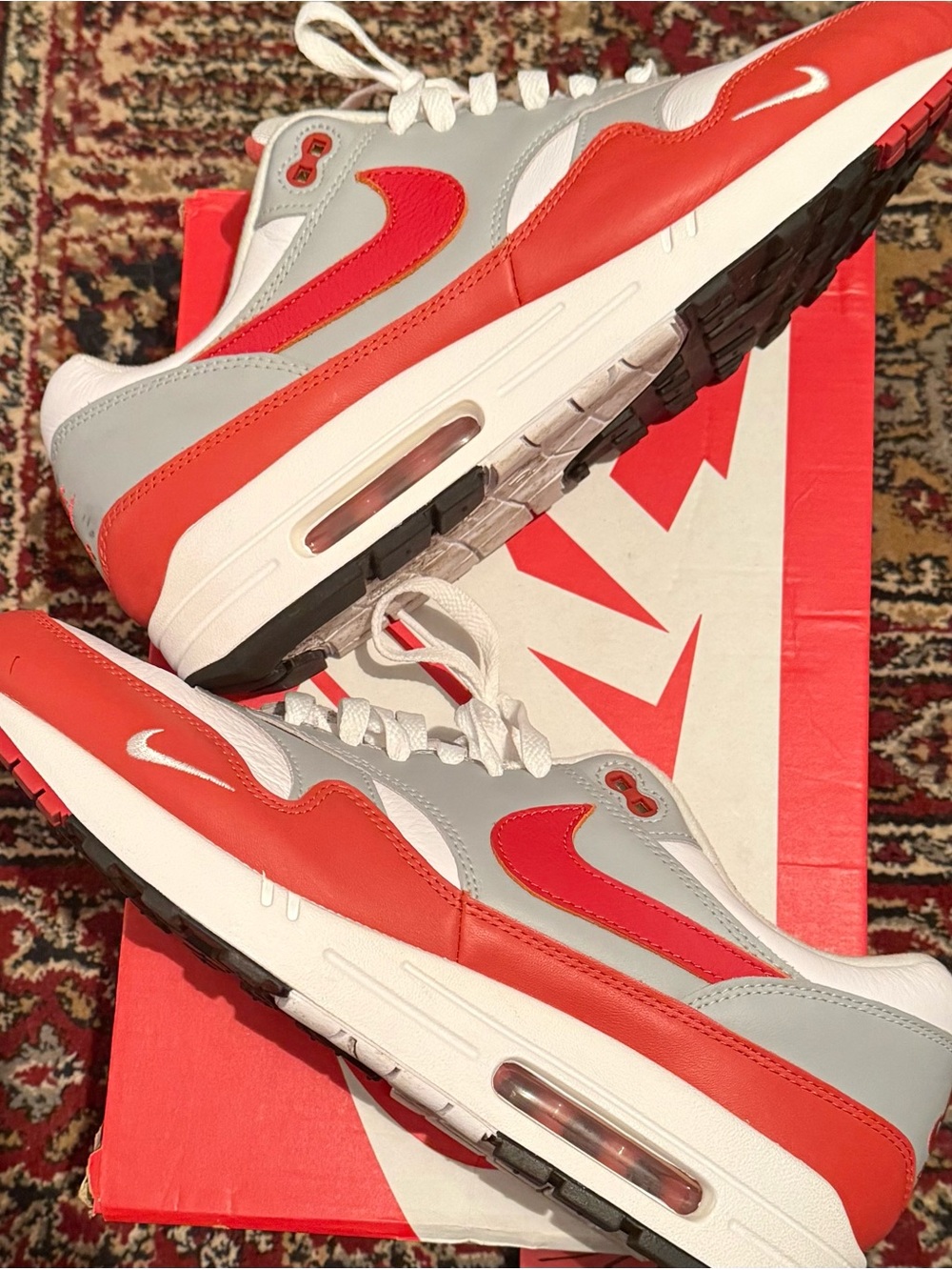 Nike Air Max 1 Martian Sunrise- Sneakers - Red, Gray, White